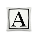 Letter A Black Border Monogram Decorative Throw Pillow, Pillow, $ 64.50, A Moment Of Now™